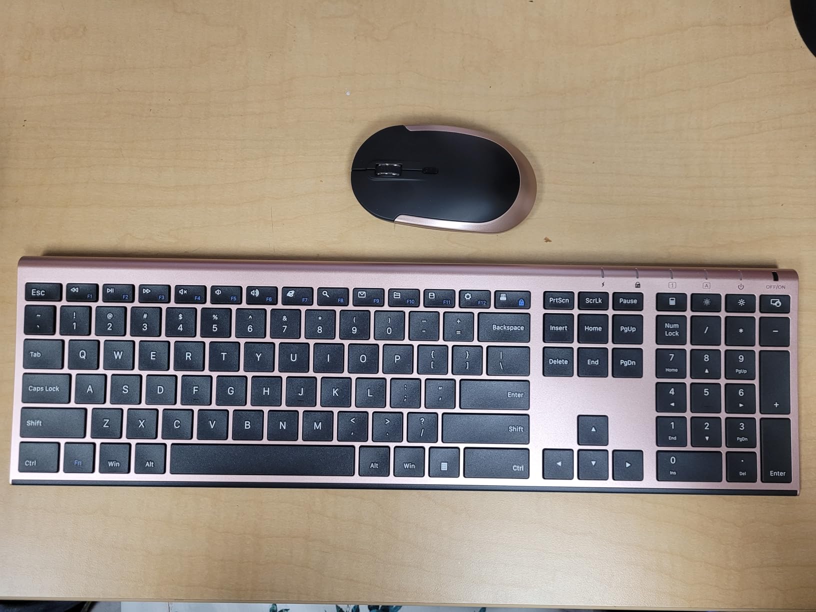Vssoplor Wireless Keyboard and Mouse, Rechargeable Ultra Slim, Dark Gray customer photo 1