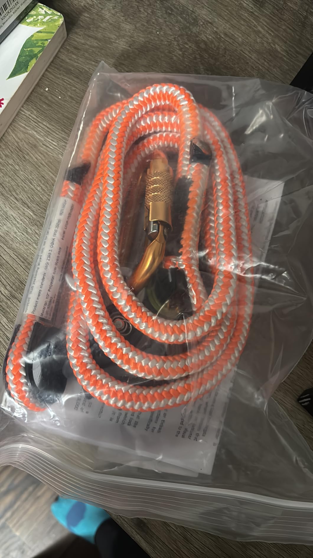 ProClimb Arborist Positioning Lanyard by Pelican Rope - 1/2 in x 8 ft Polyester Rope with Steel Snap Hook - Adjustable, High Visibility, ANSI/OSHA Certified for Work Positioning and Tree Climbing customer photo 1