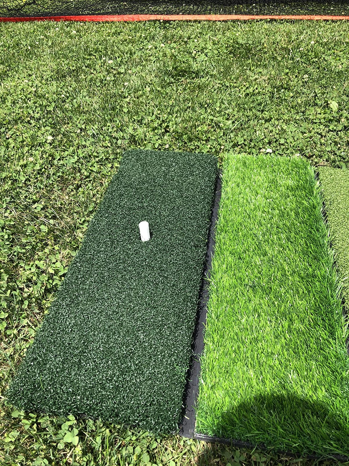 GoSports Tri-Turf XL Golf Hitting Mat - 24x24 in Golf Practice Mat for Indoor/Outdoor Training, Fairway Rough Tee Turf, Portable Golf Mat for Backyard, Garage & Golf Simulator Use customer photo 2