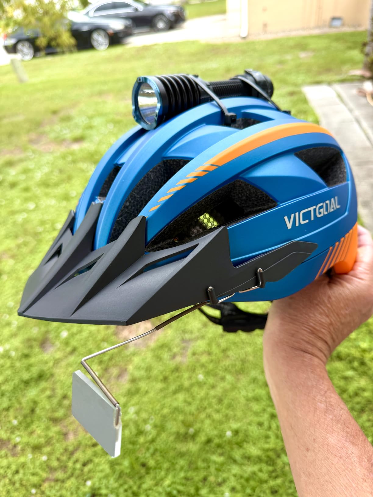 Bike Helmet for Men with M/L/XL Sizes, Magnetic Goggles, Removable Visor customer photo 2
