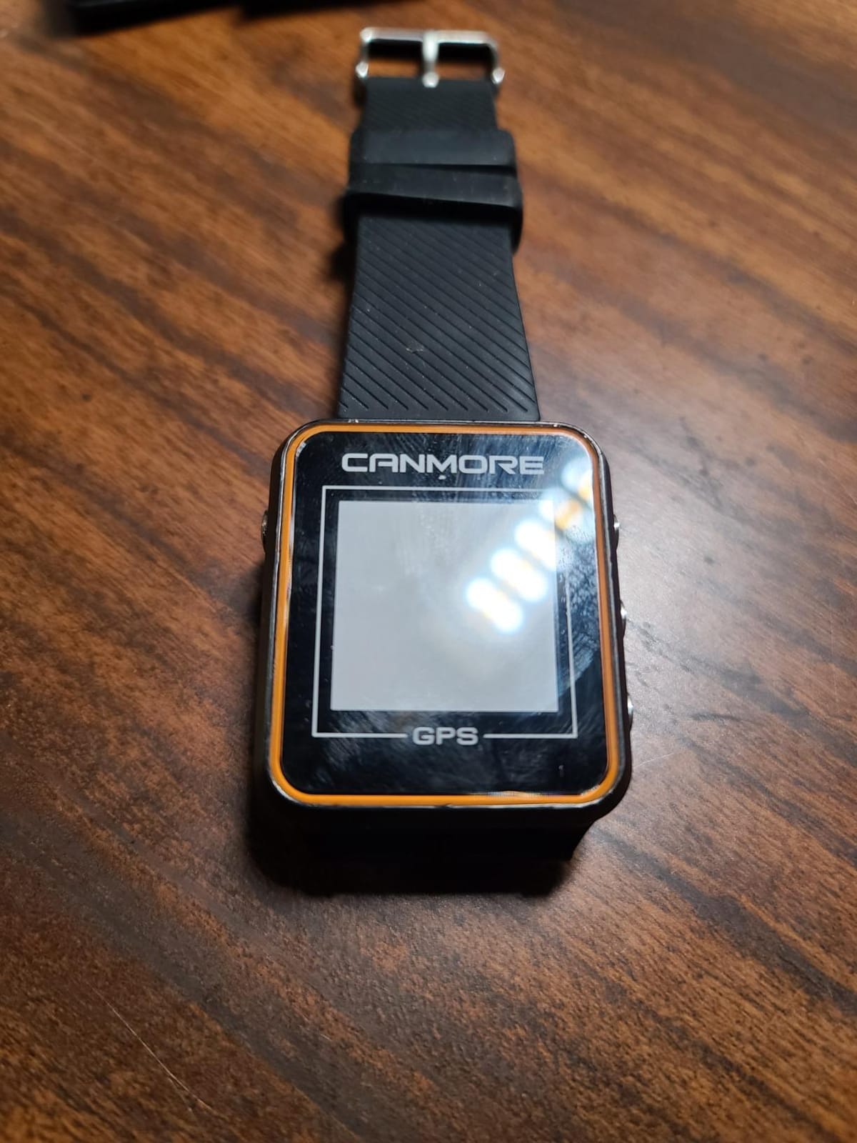 CANMORE TW353 Golf GPS Watch, Preloaded Courses, Black/Orange | High contrast LCD display; preloaded with 41,000+ worldwide courses; lightweight breathable design for men and women customer photo 1