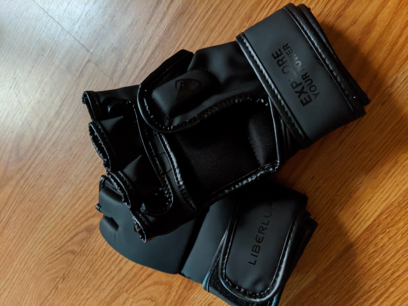 LIBERLUPUS MMA Gloves Sparring for Men - Open Palm Training Gloves for Grappling, Kickboxing, Muay Thai, Youth Self-Defense, Heavy Bag Workouts - Durable Synthetic Leather customer photo 1