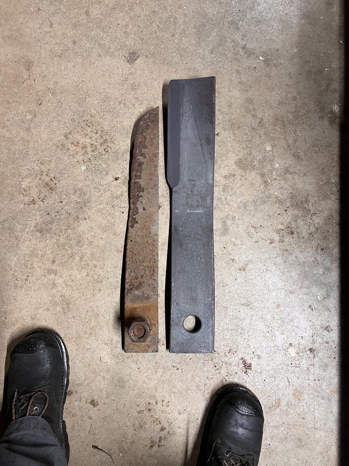 Replacement Bush Hog Rotary Cutter Blades - Part Number 7555, 24''x3/4'' Rancher Supply Blades and Compatible Rotary Replacement Blades for Brush Mowers (2 Blade Set) customer photo 2