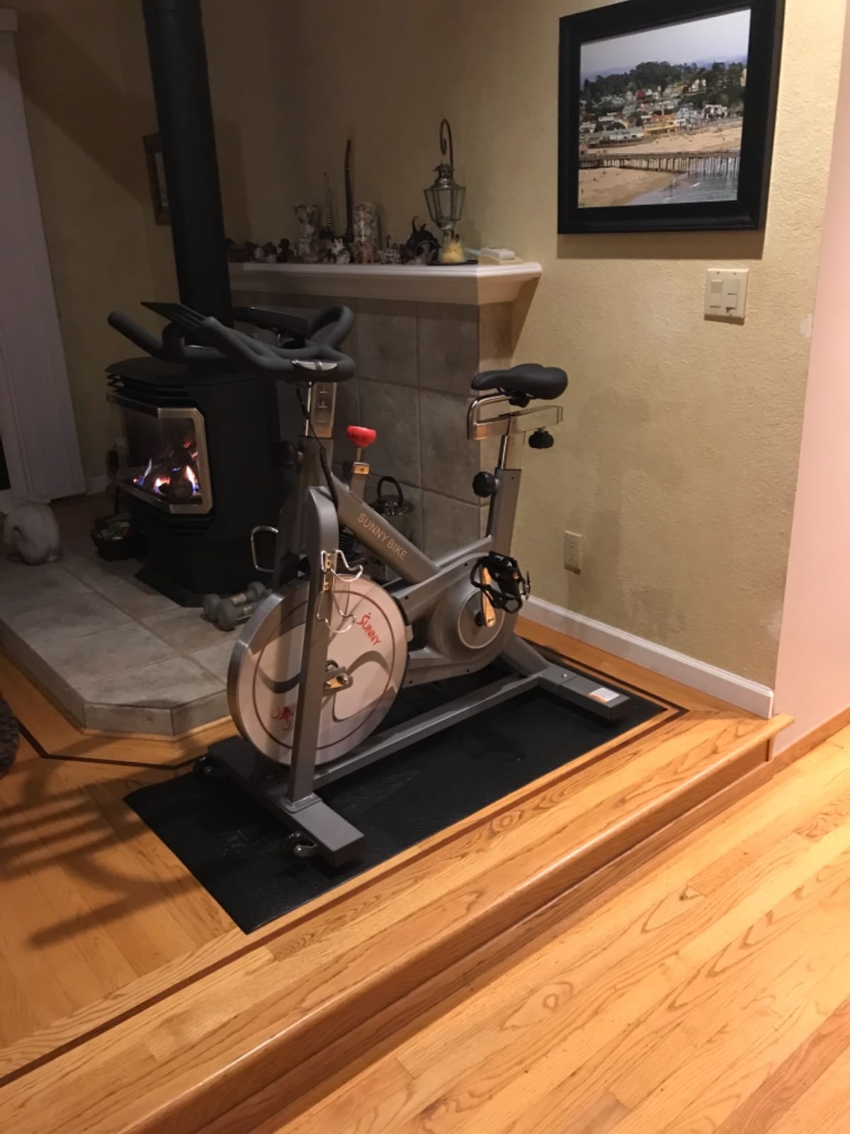 Sunny Health & Fitness Magnetic Exercise Bike for Indoor Cycling | Up to 40LB Flywheel, Magnetic Resistance, Adjustable Seat/Bars, Up to 330LB Capacity, Quiet Belt Drive, Device Holder customer photo 1