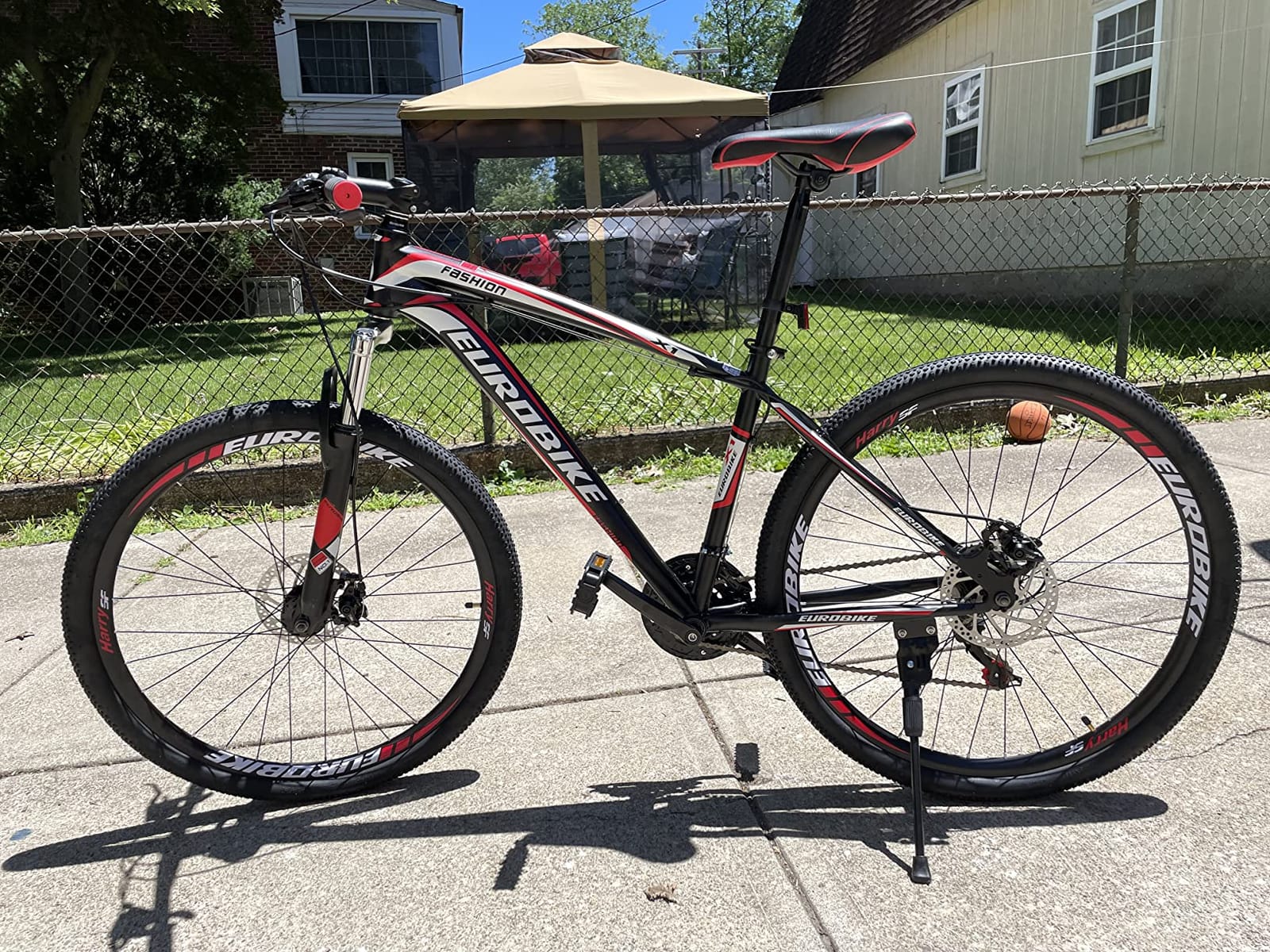 EUROBIKE Mountain Bike,OBK 27.5 Wheels Mountain Bike,Daul Disc Brakes 21 Speed,Mens Bicycle Front Suspension for Men Women customer photo 2
