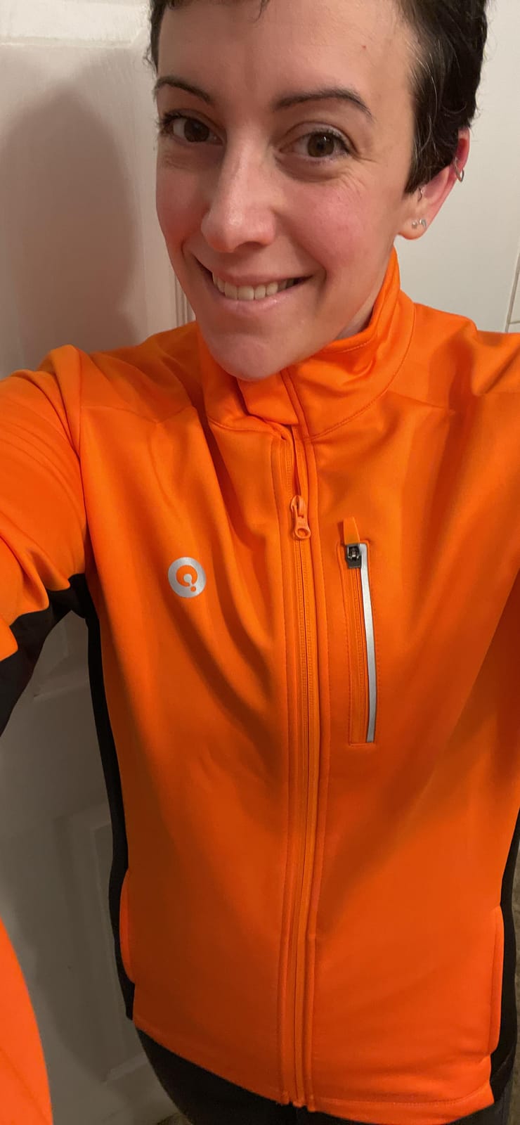 Przewalski Men's Winter Cycling Jacket, Thermal Windproof Running Coat | Thermal windproof bike jacket with fleece lining, breathable panels, zip pockets, bicycle comfort, and low-light visibility. customer photo 2