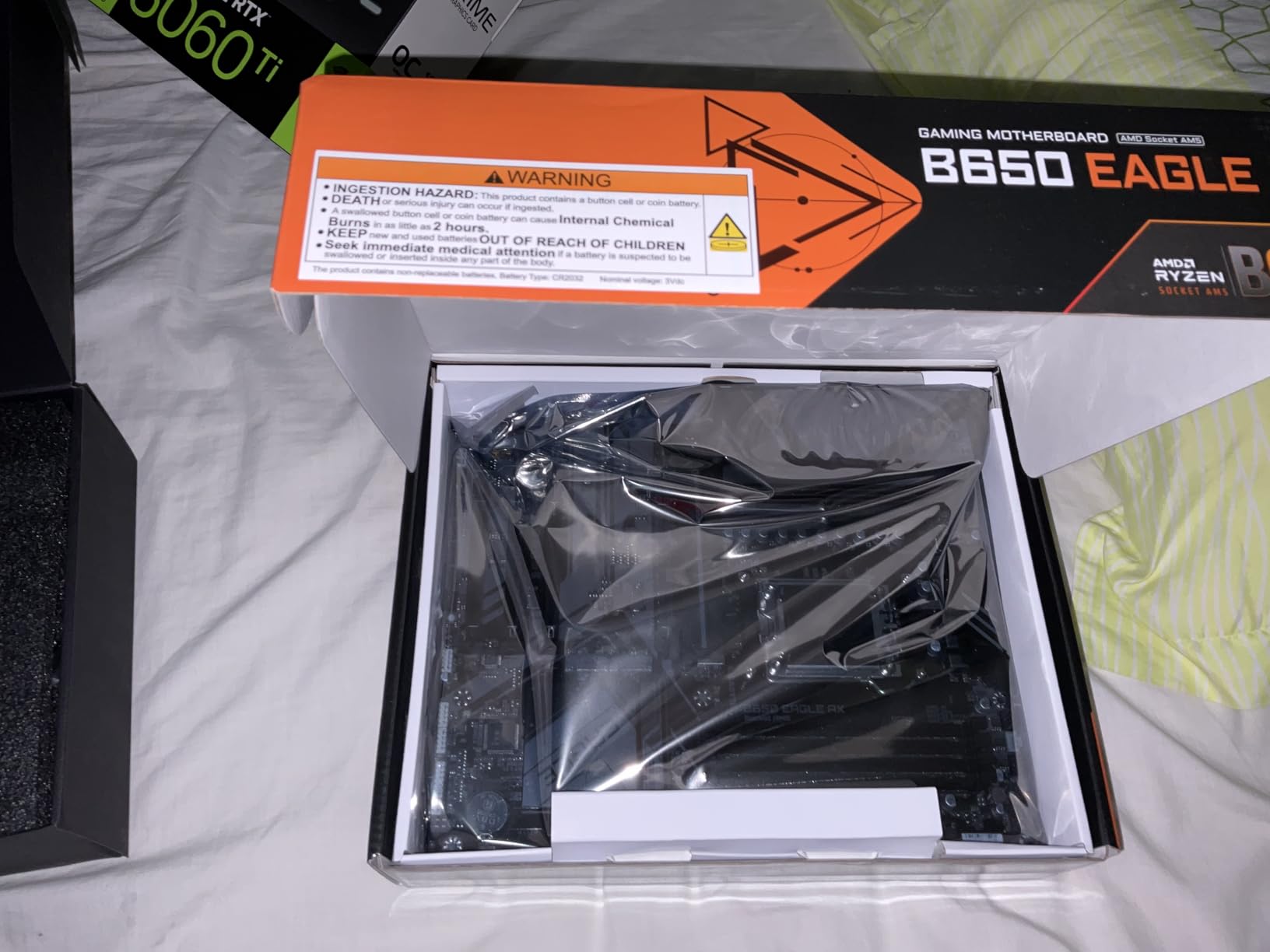 GIGABYTE B650 Eagle AX AM5 LGA 1718 ATX Motherboard, DDR5, Triple M.2 Slots (1x PCIe 5.0, 2X PCIe 4.0), USB 3.2 Gen2x2 Type-C, WiFi 6E, Realtek GbE LAN customer photo 1