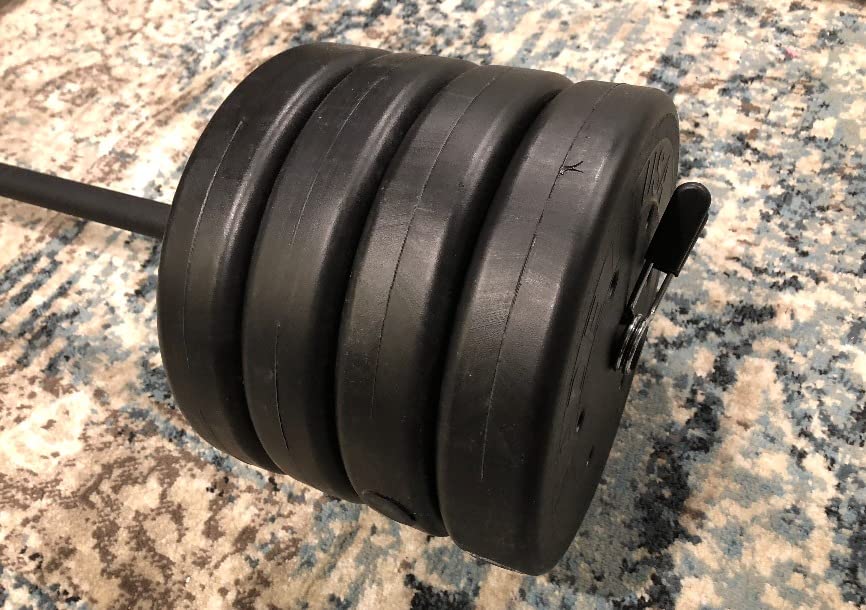 US Weight Barbell Set for home gym workout - Made in USA, Essential Home Gym Equipment for Strength Training customer photo 2