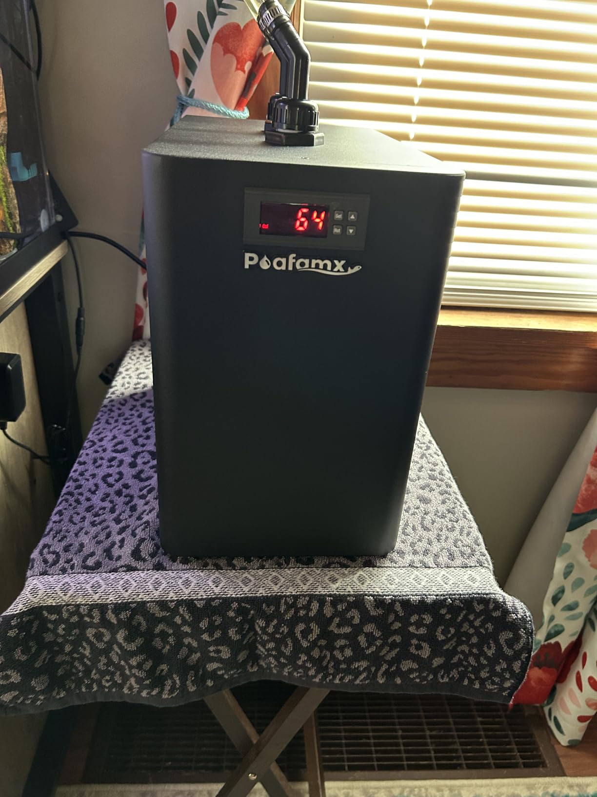 Poafamx 1/3 HP Aquarium Chiller, Quiet Fish Tank Water Chiller 40-80 Gal customer photo 1