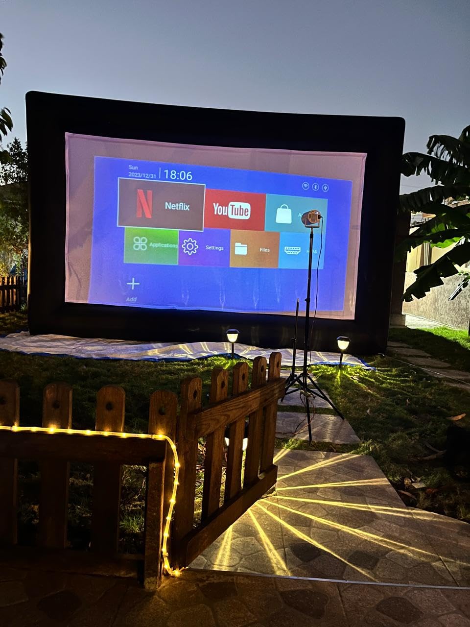 GYUEM 20 feet Inflatable Projector Movie Screen Huge Projection Screen customer photo 2