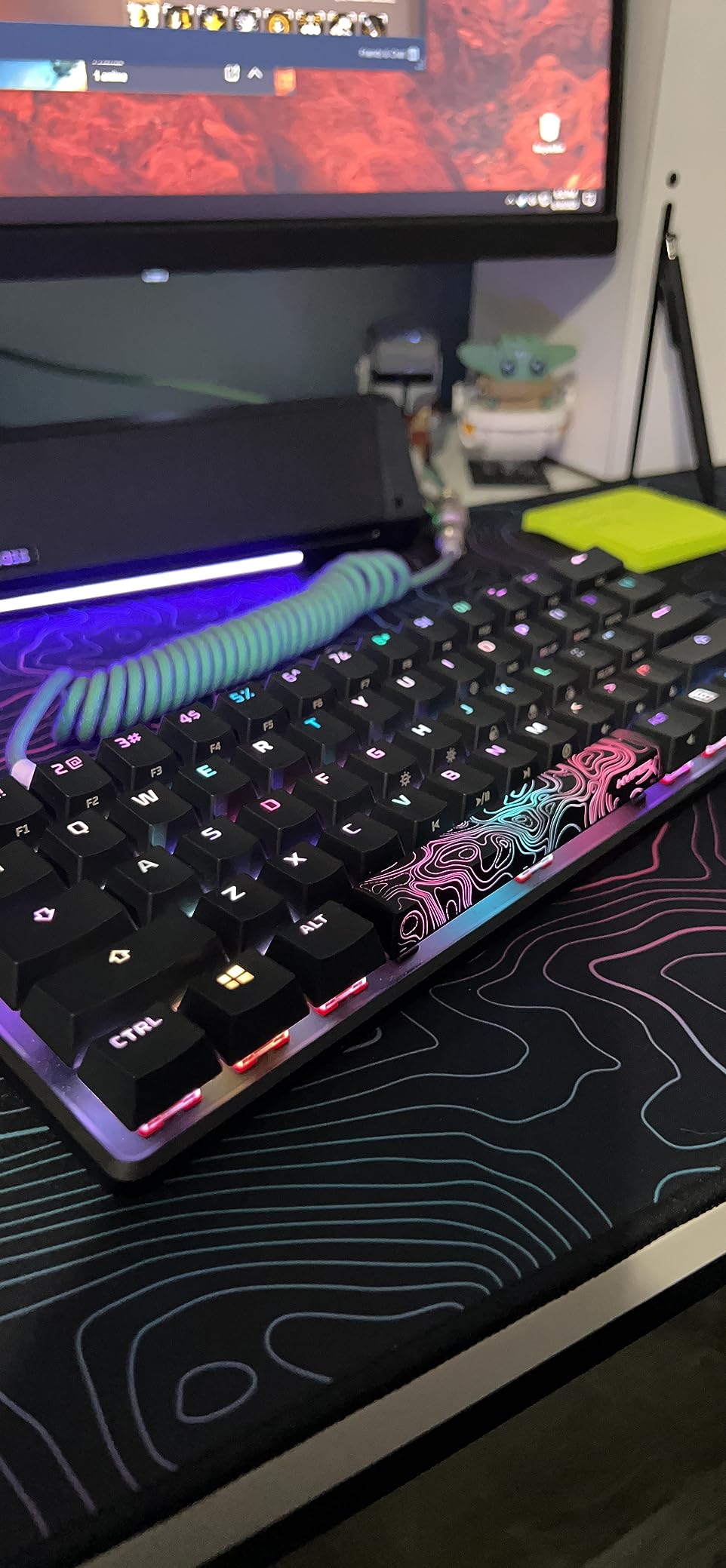 HyperX Alloy Origins 60 - Mechanical Gaming Keyboard, Ultra Compact 60% Form Factor, Double Shot PBT Keycaps, RGB LED Backlit, NGENUITY Software Compatible - Linear HyperX Red Switch,Black customer photo 2