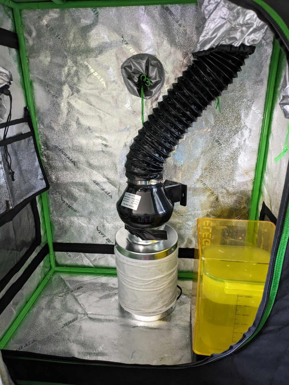 iPower 4 Inch 195 CFM Inline Fan Circulation Vent Blower, Air Carbon Filter and 8 Feet Flexible Ducting for Grow Tent Ventilation, Exhaust, HVAC Heating Cooling customer photo 1