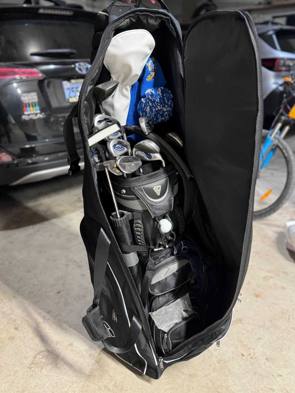 Partage Golf Travel Bag with Wheels, Airline Travel Case, 900D Oxford, Foldable Storage customer photo 2