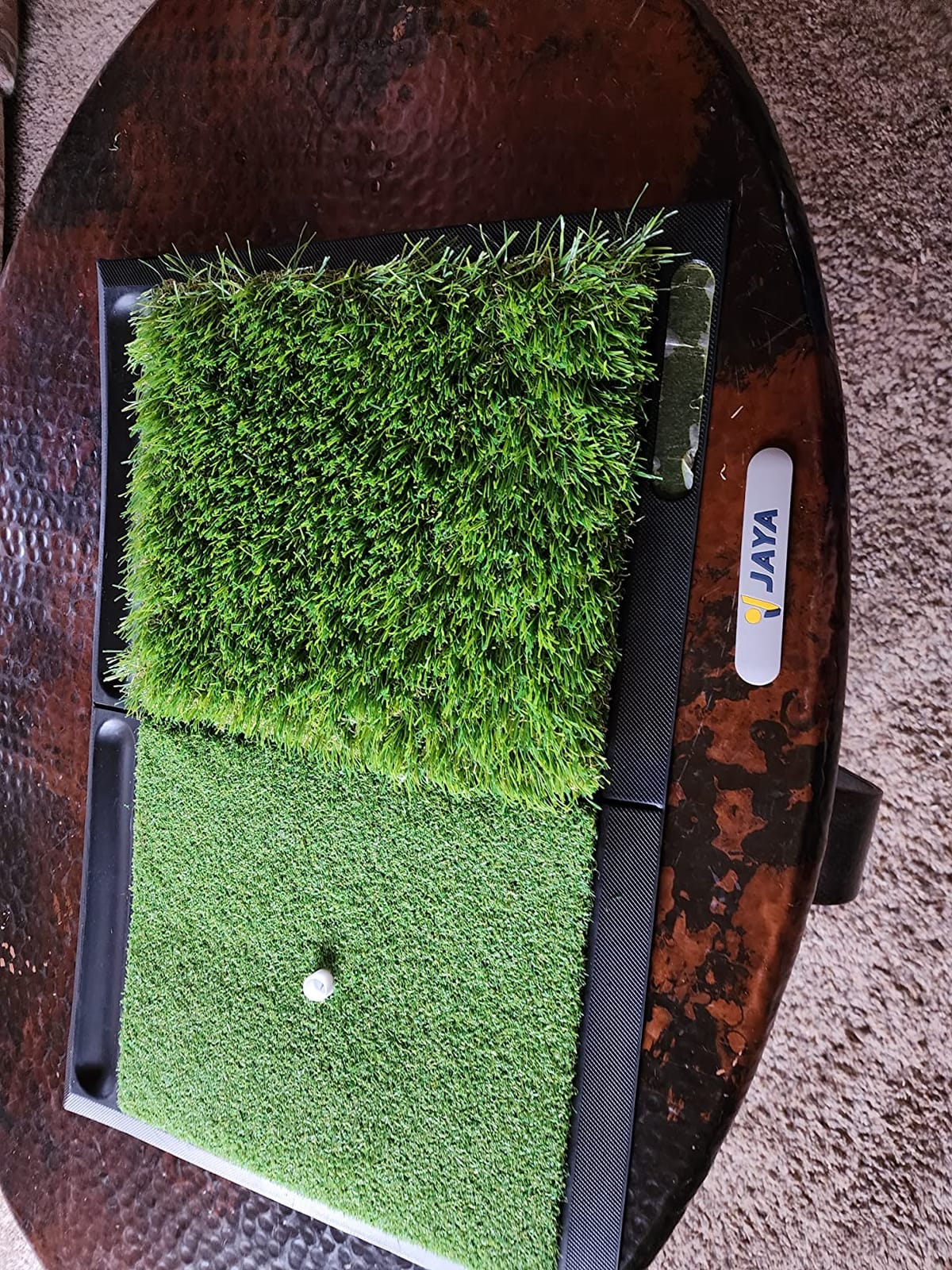 JAYA Golf Hitting Mat with Heavy Rubber Base, Foldable Golf Practice Mat for Indoor & Outdoor Training, Dual Turf Fairway & Rough Grass customer photo 2