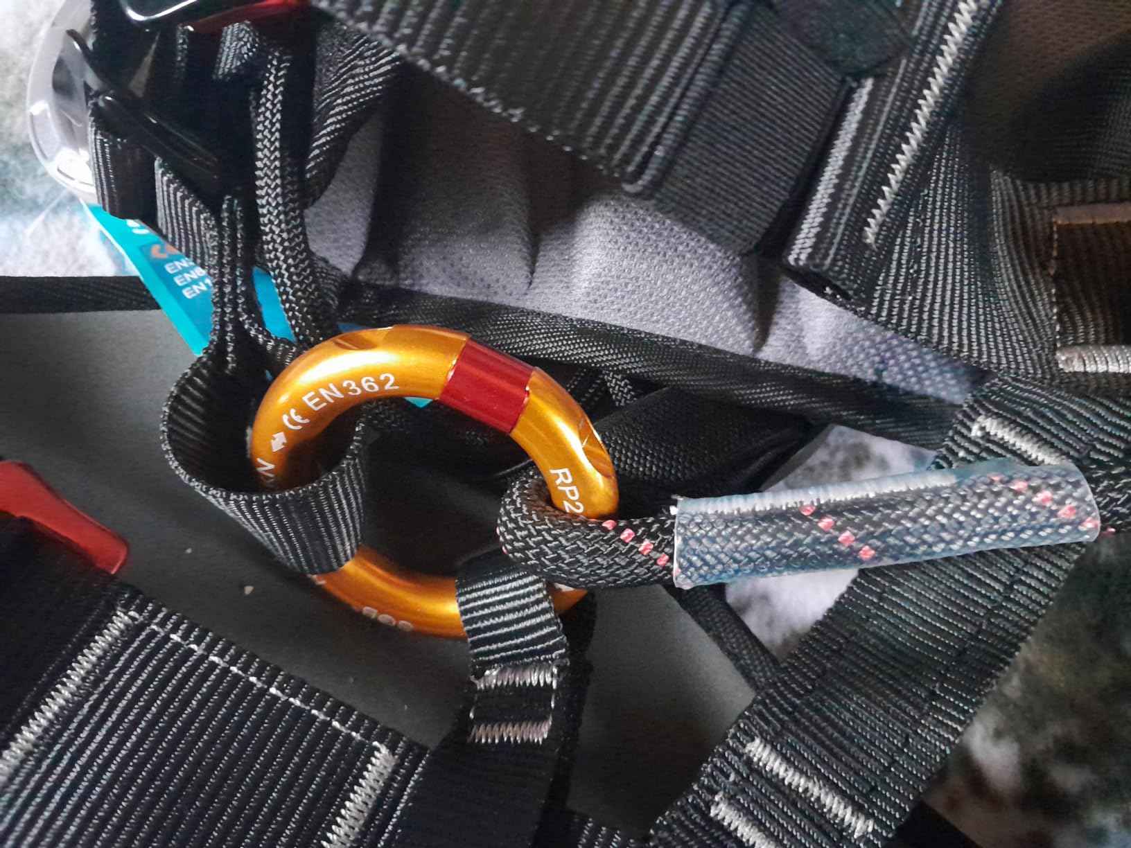 SOB Climbing Harness, Half Body Tree Climbing Harness Men, Thicken Widen Protect Waist Safety Harness for Arborist Harness, Working Rescuing at Height Safety Belt Harness customer photo 1