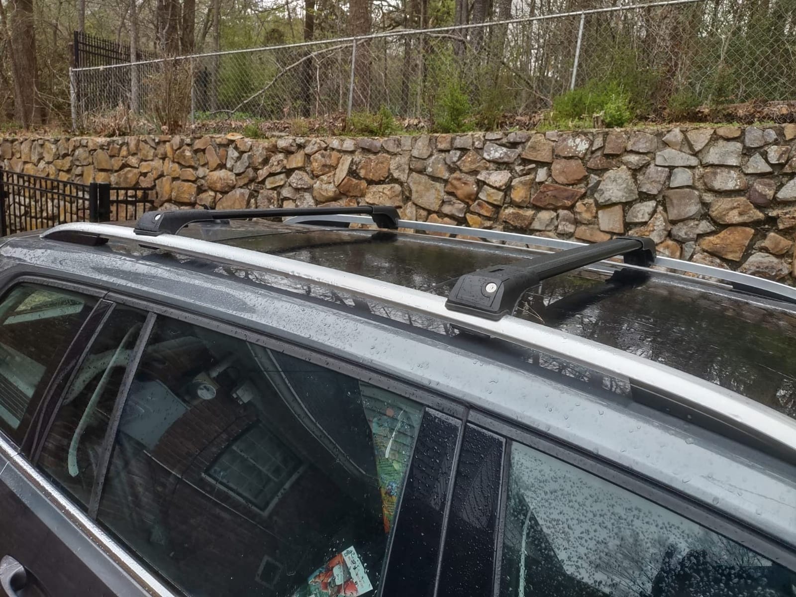 ERKUL Roof Rack Cross Bars for VW Volkswagen Golf SW Alltrack 2013-2019 | Aluminum Crossbars with Anti Theft Lock for Rooftop | Compatible with Raised Rails - Silver customer photo 1