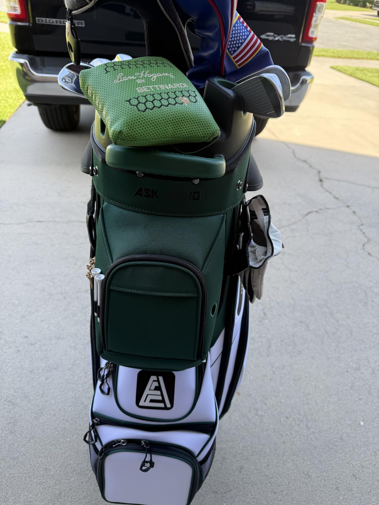 ASK ECHO T-Lock Golf Cart Bag, Quiet 14-Way Full-Length Divider | Keeps every club protected, organized and easy to access. Smart pocket layout keeps every essential within easy reach customer photo 2