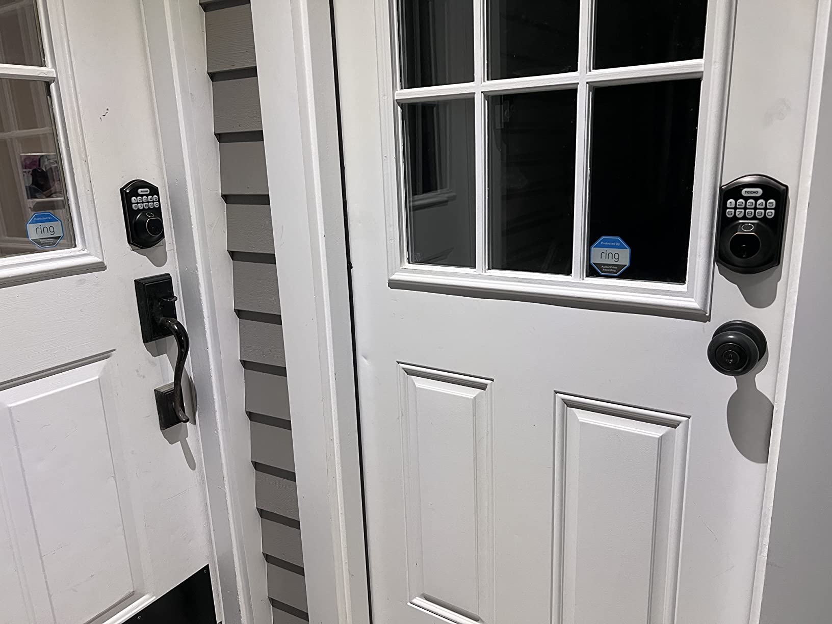 TEEHO TE002 Fingerprint Deadbolt with Keypad for Front Door, Matte Black customer photo 2