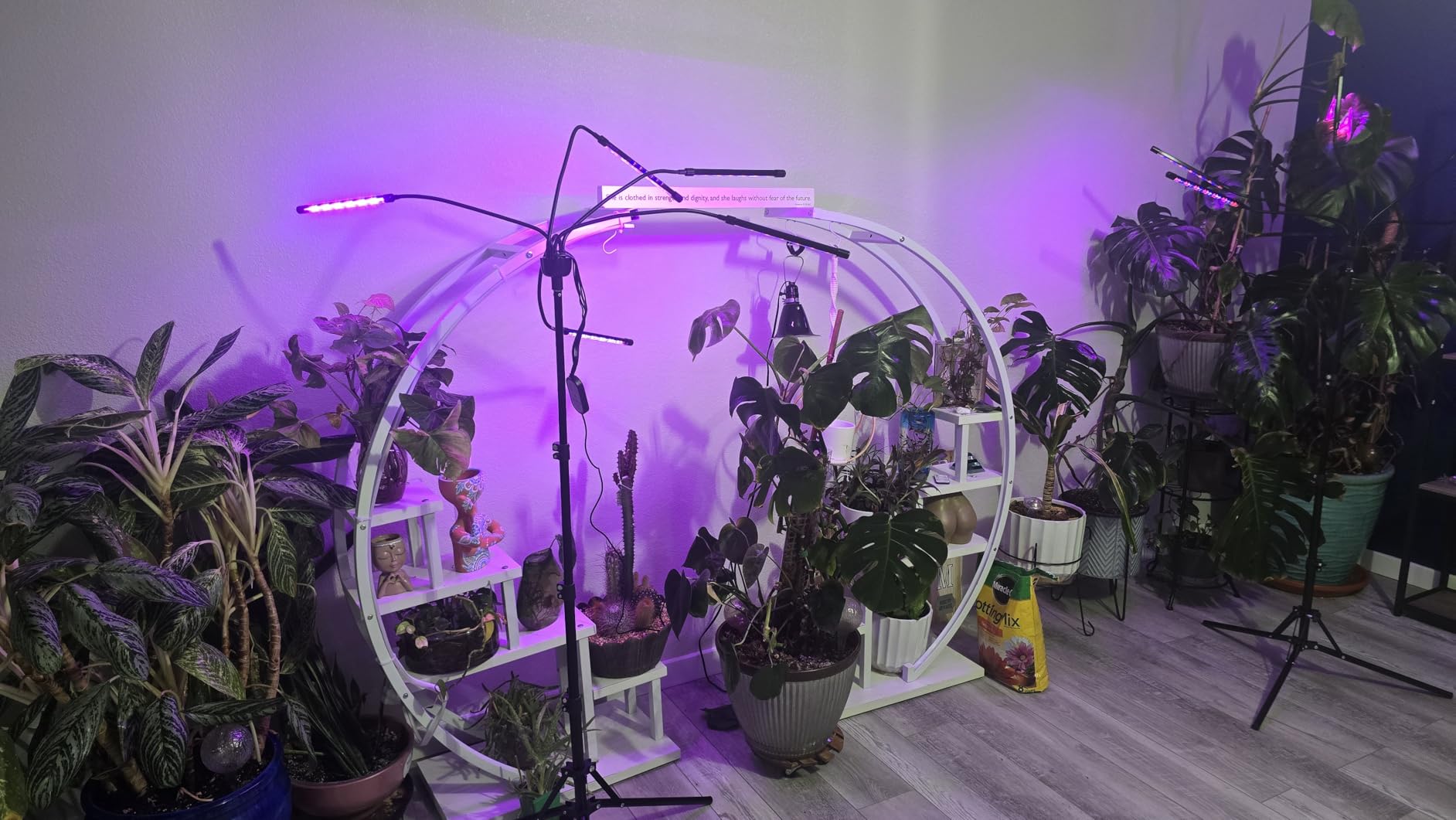 yentbokj Grow Lights for Indoor Plants,5 Heads Red Blue White Full Spectrum Plant Light with 15-60