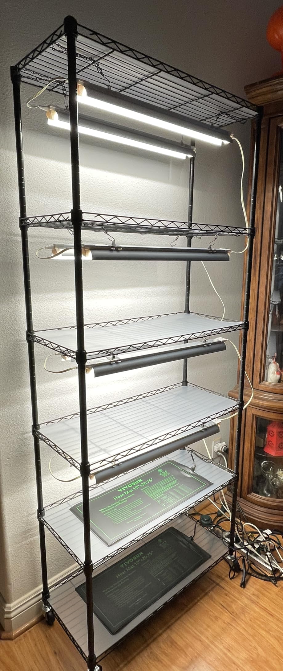 Bstrip DIY Plant Shelf with Grow Light, Adjustable, 29.5x13.8x70.9in customer photo 1