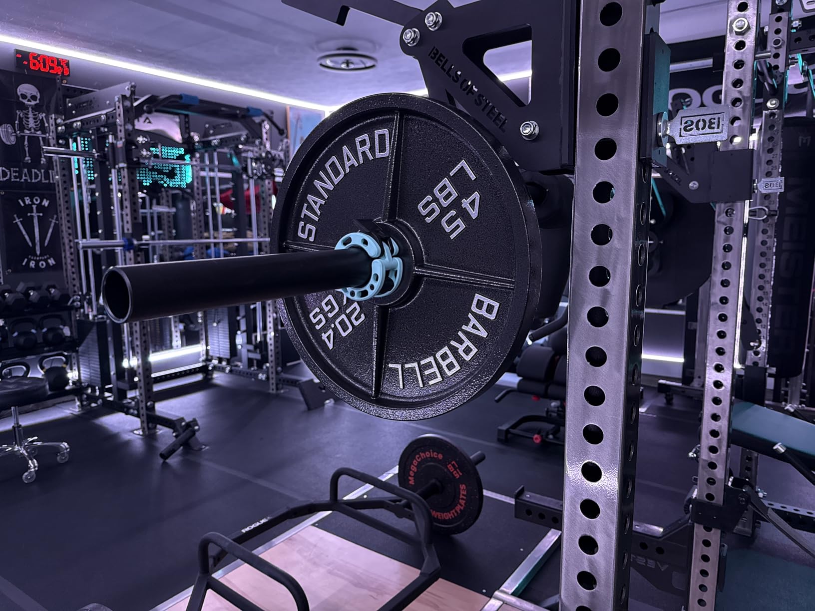 Steel Olympic Plates 175LB Set - 2 inch Olympic Hammertone Coated 2x 2.5lb, 5lb, 10lb, 25lb, & 45lb for Weight Lifting Training customer photo 1