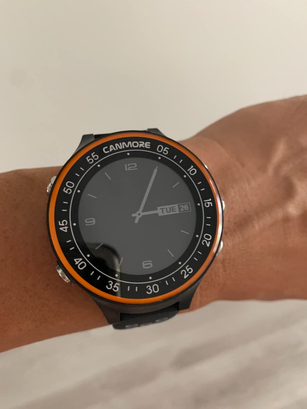CANMORE TW411 Golf GPS Watch with Fitness Tracker, 41,000+ Free Preloaded Worldwide Course, Upgraded IC Chip, Orange customer photo 2