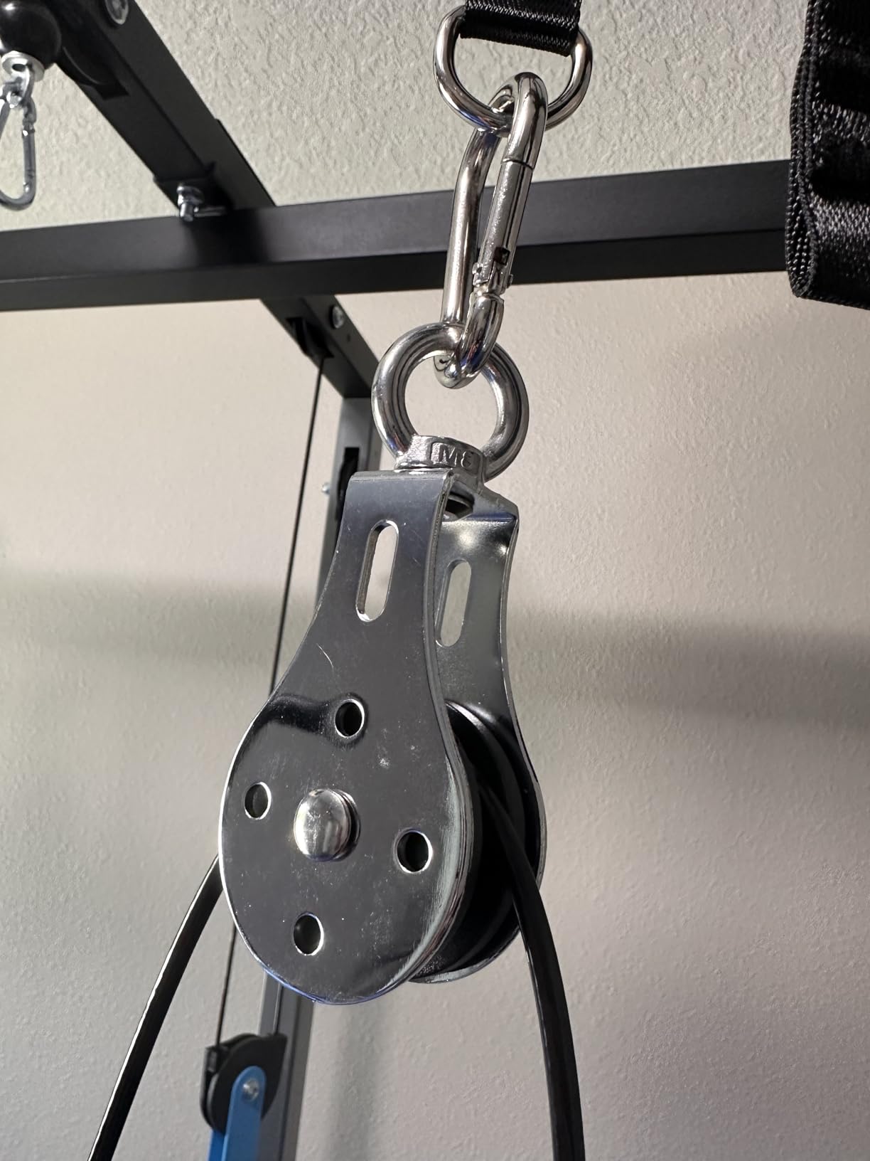 Weight Cable Pulley System Gym, Cable Weight Pulley System Attachments for Home Gym with Handle Pulley System Gym LAT Pull Down, Biceps Curl Workout customer photo 2