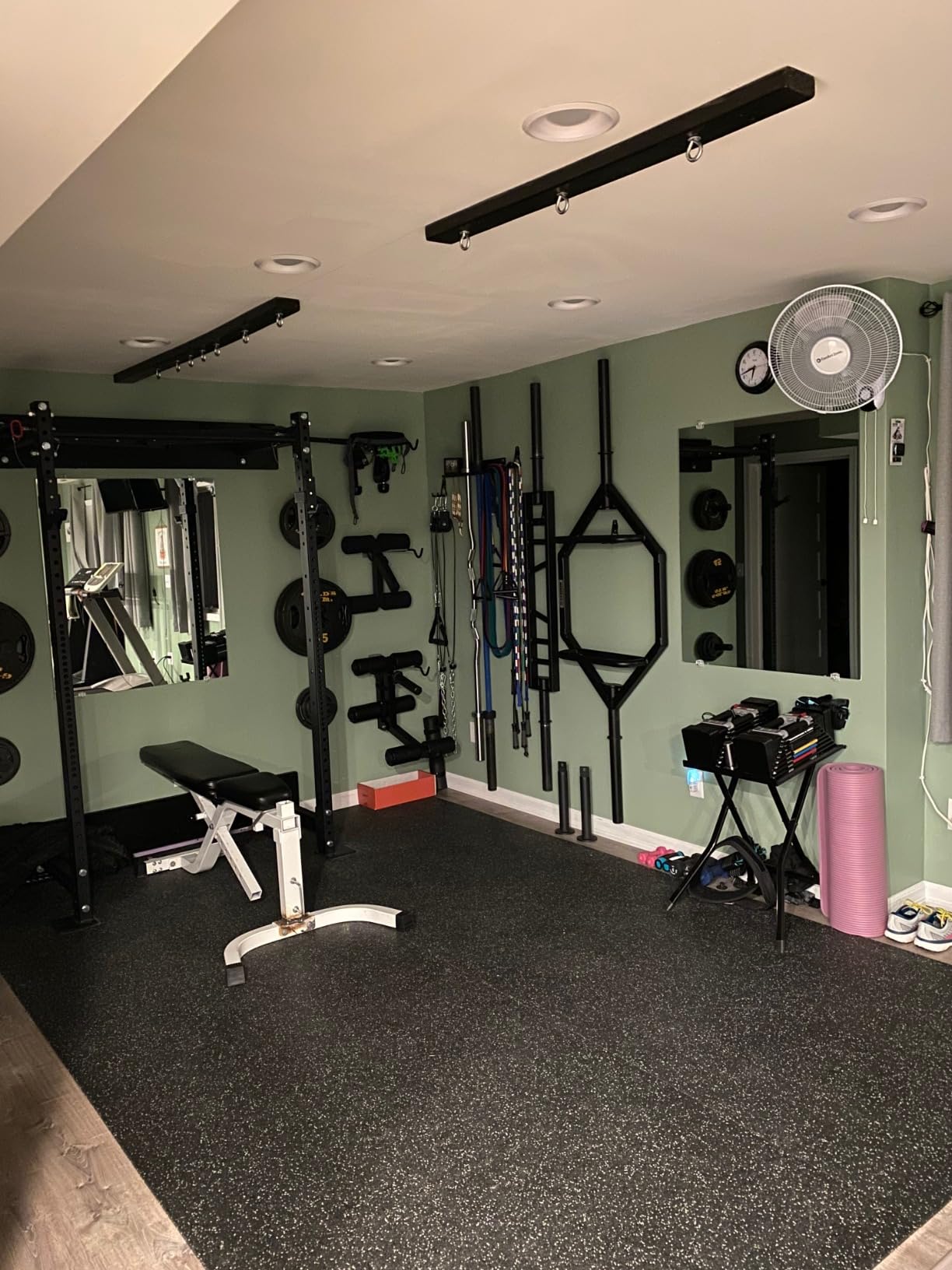 SERTT Home Gym Pulley System - Tricep Workout, Lat Pulldown, Biceps Curl, Triceps, Shoulders, Back, Forearm, Weight Cable for Squat Rack, Garage customer photo 1