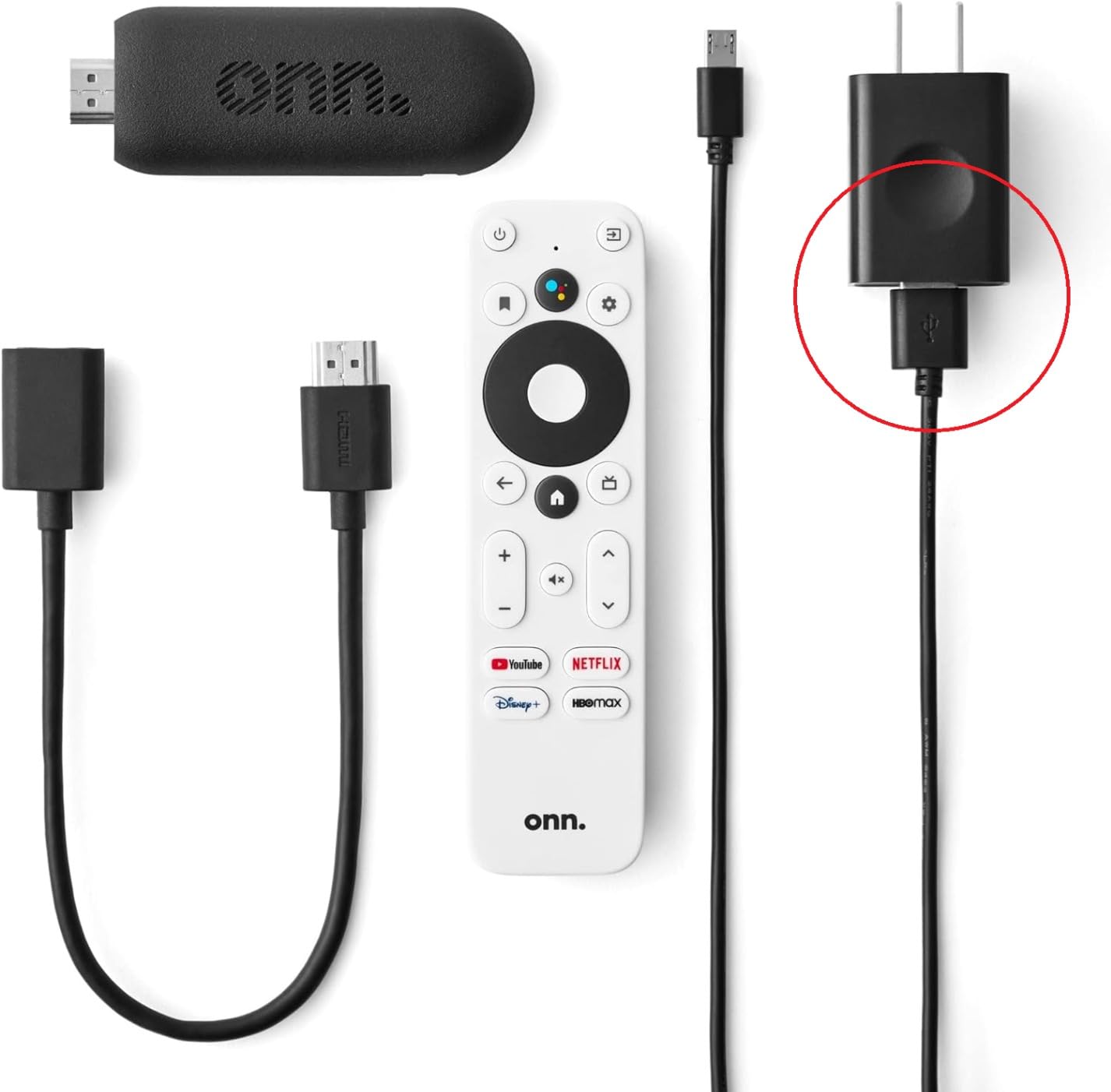 ONN Android TV 2K FHD Streaming Stick with Remote Control & Power Adapter WiFi HDMI Chromecast Built-in customer photo 2
