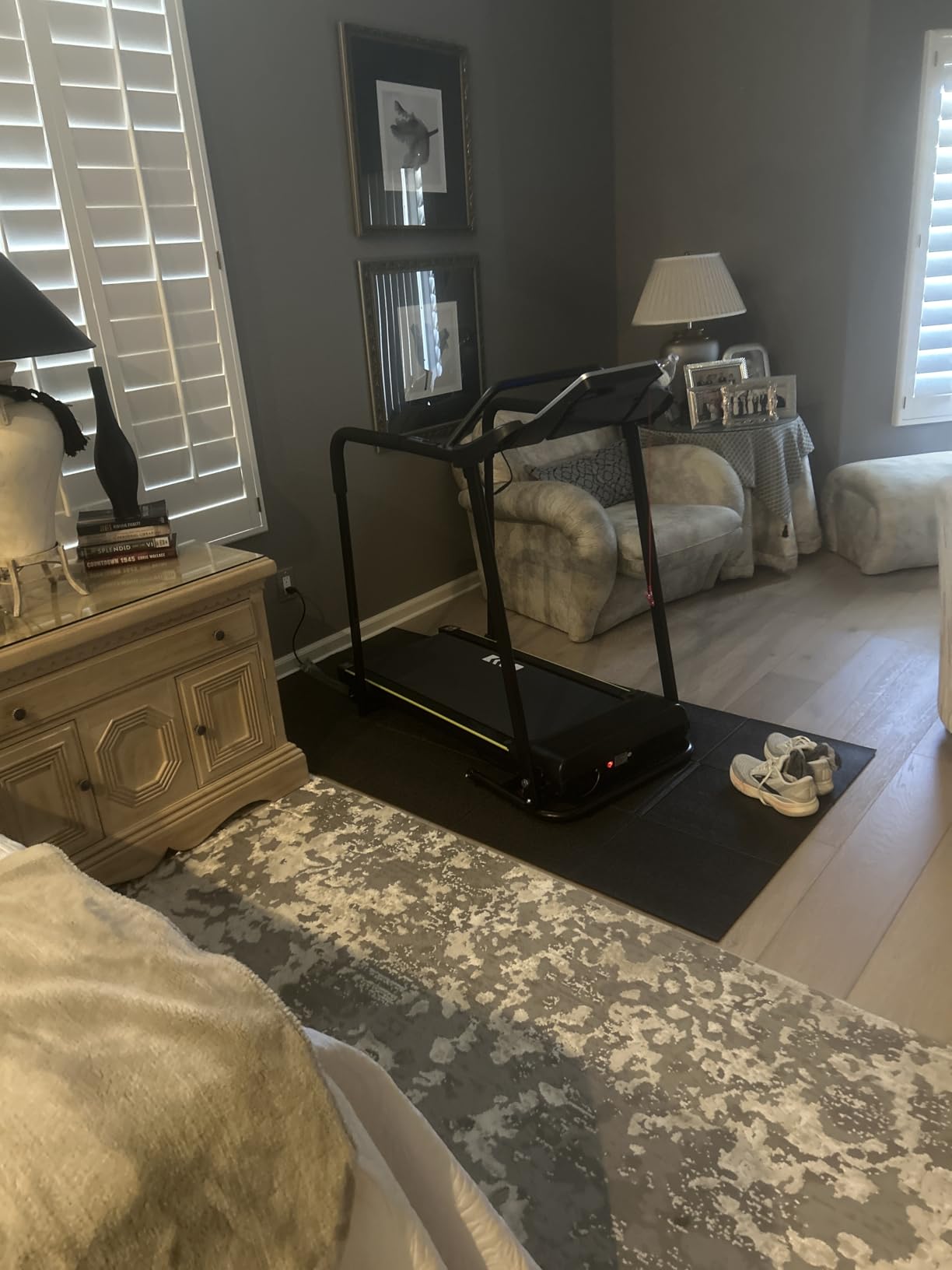 Redliro Walking Treadmill for Seniors with Long Handrails for Home | 0.3 MPH Slow Start, 300 lb Capacity, 0-2% Incline, Fully Flat, Auto Lubrication, Soft Drop System, Rehab Treadmill for Elder customer photo 1