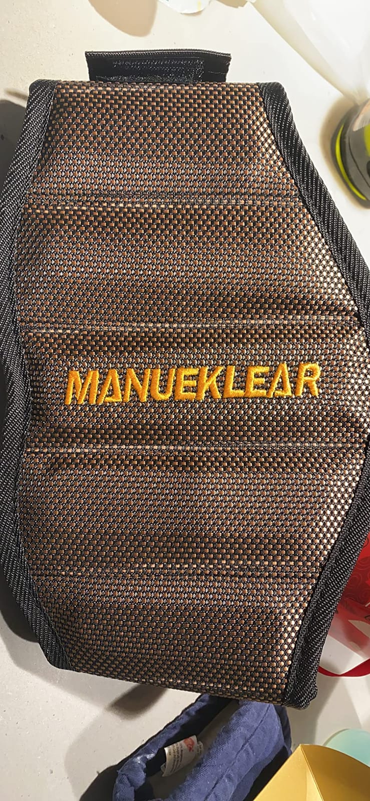 MANUEKLEAR Embroidered Weight Lifting Belt for Gym Workouts | Weightlifting Belt for Men Women-Bodybuilding Fitness Back Support for Cross Training, Squats, Lunges customer photo 1