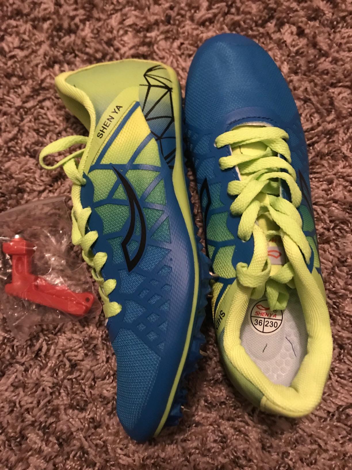 Mens Womens Boys Girls Spikes Athletics Racing Running Shoes Track and Field Sneaker … customer photo 1