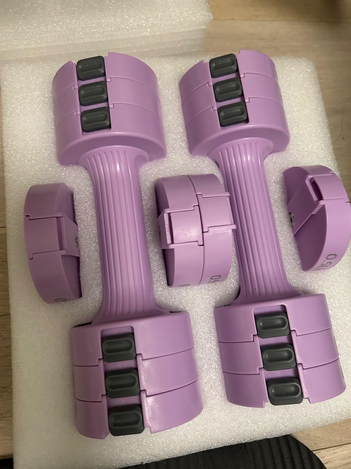 Sportneer Adjustable Dumbbells Hand Weights Set: 5 lb Dumbbell Set of 2 Each 2lb 3lb 4lb 5lb Free Weights Fast Adjust Weight 4 In 1 Weights Dumbbells Set for Women Men Home Gym Exercise Training customer photo 1