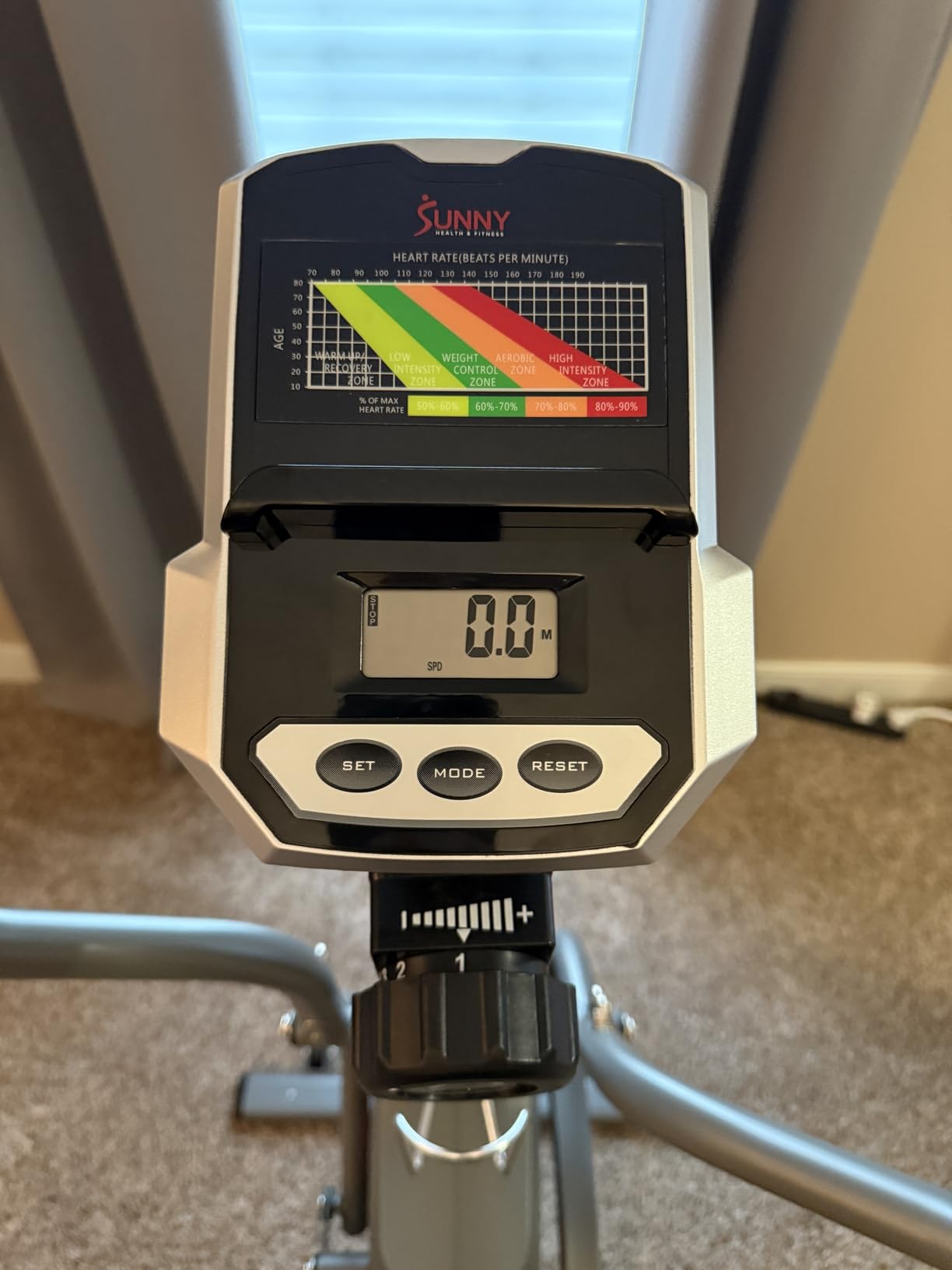 Sunny Health & Fitness Elliptical Exercise Machine with Long Stride Workout | Adjustable Magnetic Resistance, Joint-Friendly, Smart Function, Heart Rate Sensor, Digital Monitor, SunnyFit App customer photo 1