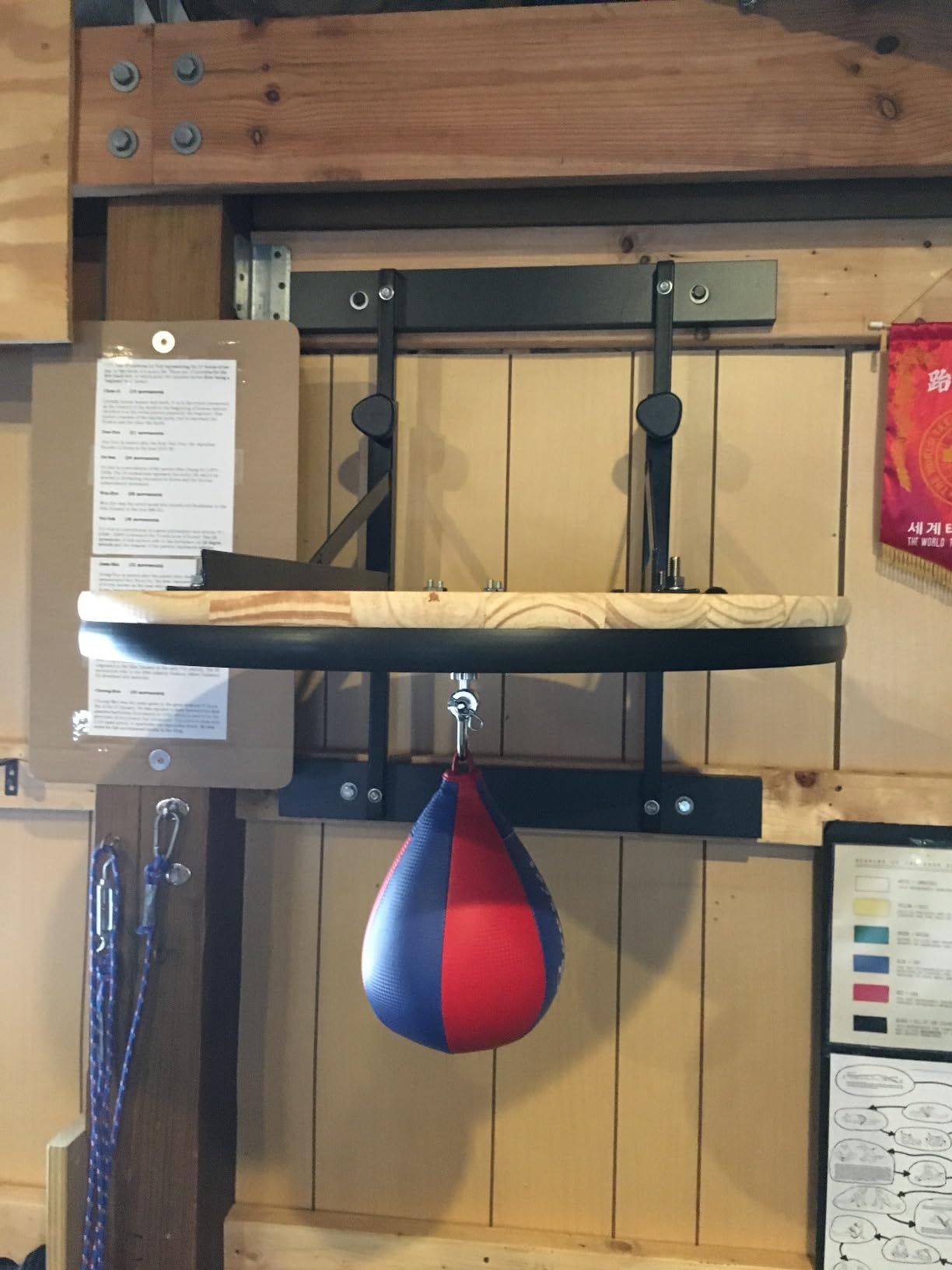 Soozier Adjustable Speed Bag Platform with 360-Degree Swivel 10'' Speedbag | Wall Mounted Speed Bags for Boxing customer photo 2