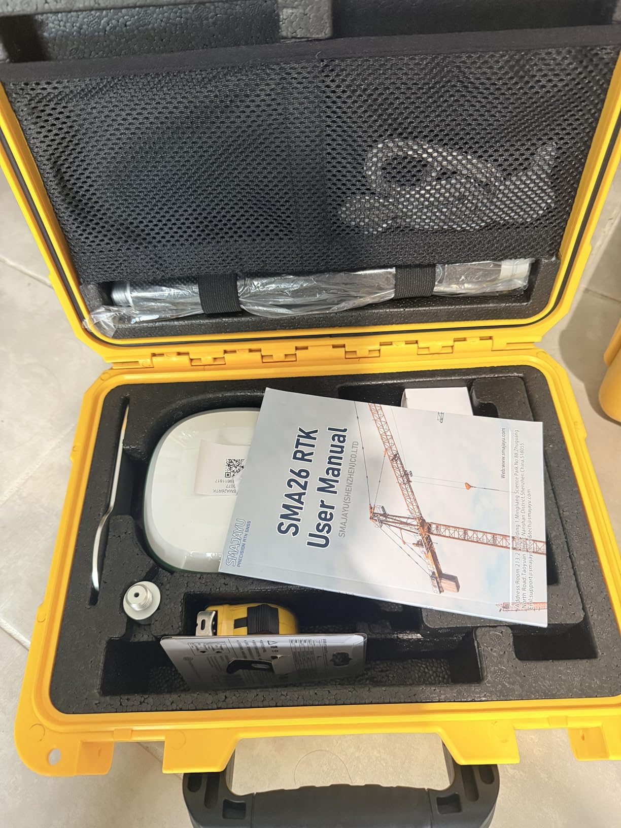 SMA26 Plus GNSS Receivers Base & Rover RTK GPS Land Survey Equipment with Permanent Survey Software, Connect with Drone/UAV, 1cm Accuracy, PPP/NTRIP/UHF Radio/BT, IP67, Ideal for Construction and Mapping customer photo 1