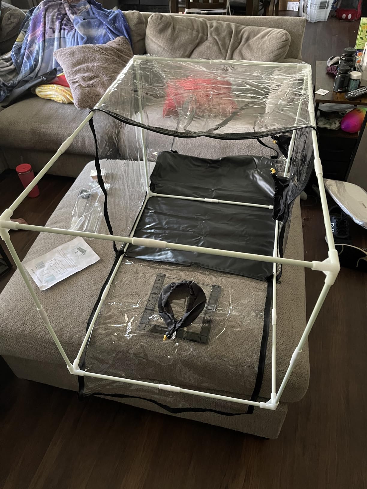 Large Still Air Box Mushroom Mycology Fume Hood Propagation StationsGrow Kit Mushroom Grow Bags Your Monotub Kit Mushroom Planting BagTent for Spores Horticulture Supplies (31.5 * 20.5 * 20.5inch) customer photo 1