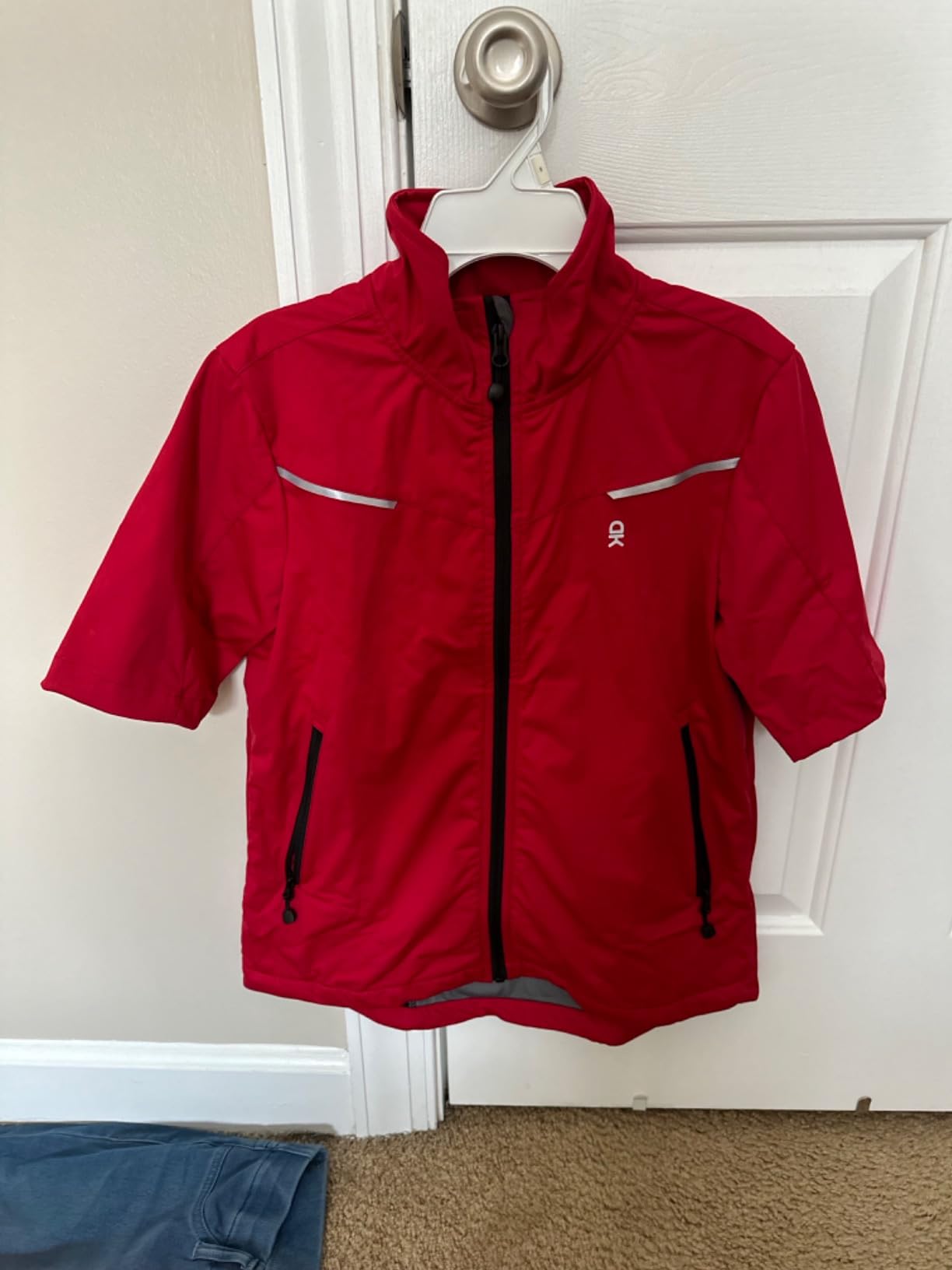 Little Donkey Andy Women's Short Sleeve Golf Jacket Lightweight Water Resistant Quick Dry Running Vest with Zipper Pockets customer photo 2