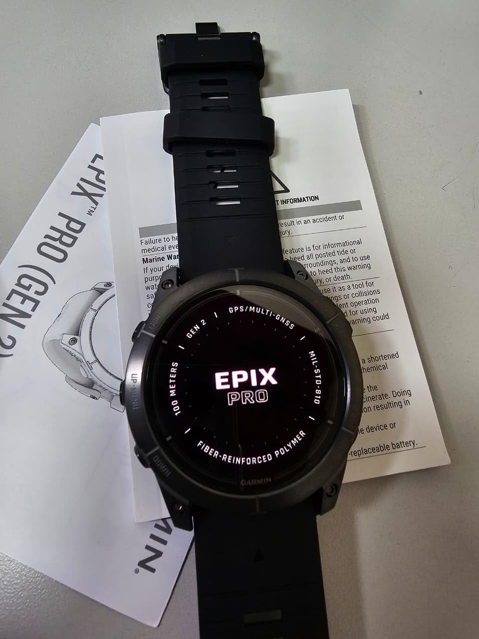 epix Pro (Gen 2) Sapphire, High Performance Smartwatch, 47mm, Black | Premium Multisport GPS Smartwatch, AMOLED Display, Built-In Flashlight, Advanced Training Metrics & Recovery Insights customer photo 2