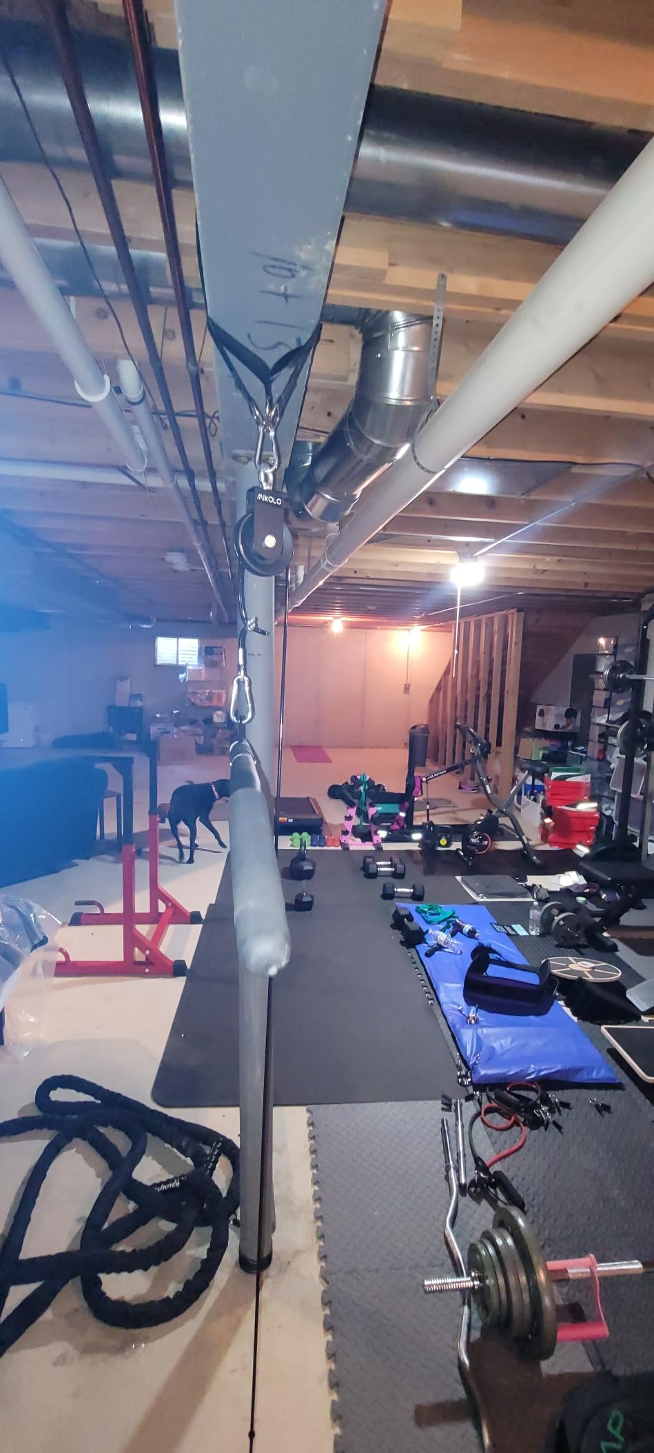 Mikolo Upgraded Weight Lift Pulley System - LAT Pulley Attachments with Adjustable Length Cable for Full Body Training, Home Gym Set customer photo 1