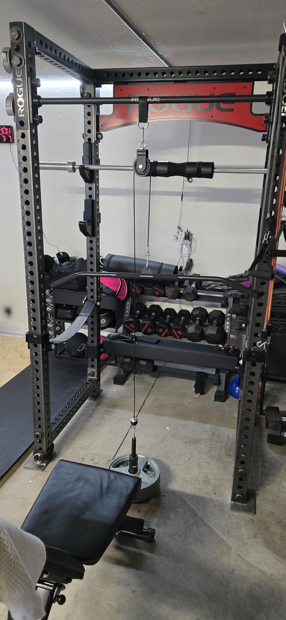 Mikolo Upgraded Weight Lift Pulley System - LAT Pulley Attachments with Adjustable Length Cable for Full Body Training, Home Gym Set customer photo 2