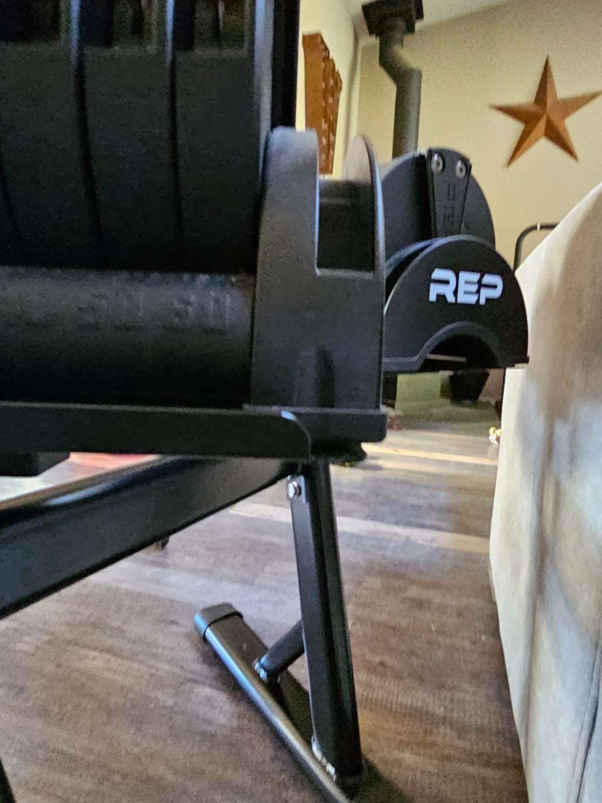 Yes4All Adjustable Dumbbell Stand - 160 Pound Capacity, Spotter Rack & Weight Rack with Strap, Easy Storage & Safety customer photo 1