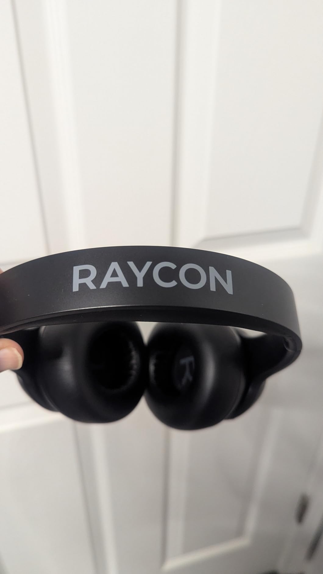 Raycon Fitness Bluetooth Headphones - Over The Ear Running Headphones, Active Noise Cancelling Wireless Headphones + Awareness Mode, Bluetooth Headset with Mic, 45 Hours of Battery Life (Black) customer photo 1