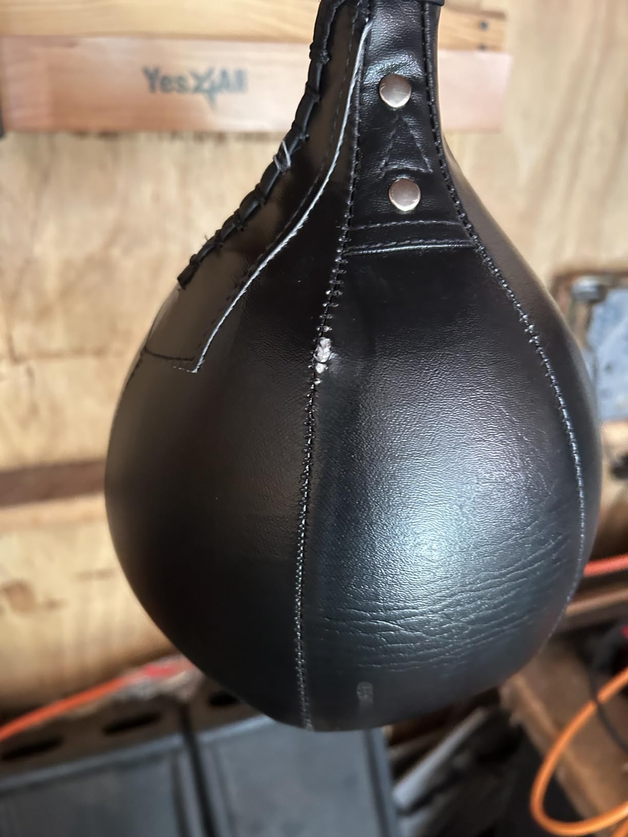 Yes4All 24 inches Adjustable Speed Bag Platform with Upgraded Speed Balls, Wall Mount Punching Bag Boxing Training Full Kit customer photo 2
