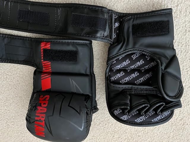 MMA Gloves Sparring Grappling, Hybrid Open Palm Heavy Bag Gloves Men Women, Maya Hide Leather Wrist Support, Cage Fighting Combat Sports Boxing Training, Muay Thai, Punching Bag Gloves customer photo 1