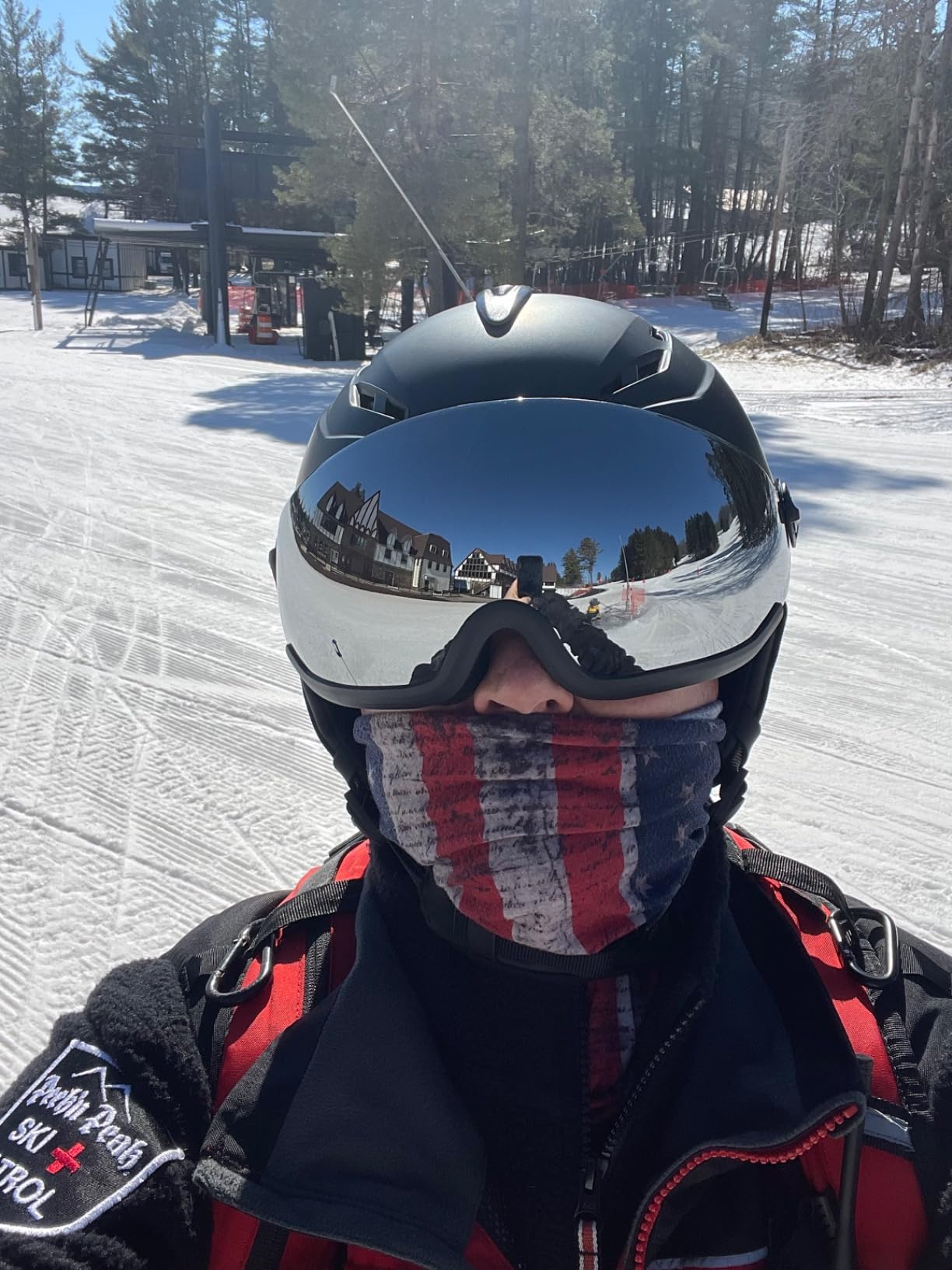 Demon United Ski and Snowboard Visor Helmet - Snowboard Helmet with Removable Visor Goggles and Rear Dial Adjustment - Snow Sport Helmets for Men and Women customer photo 1