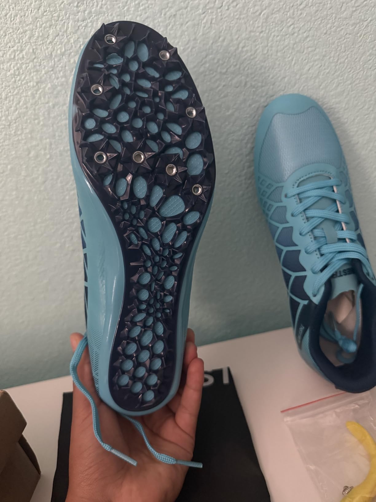Professional Spikes Track & Field Shoes for Men Women Kids Breathable Racing Jumping Sprint Running Sneakers customer photo 1