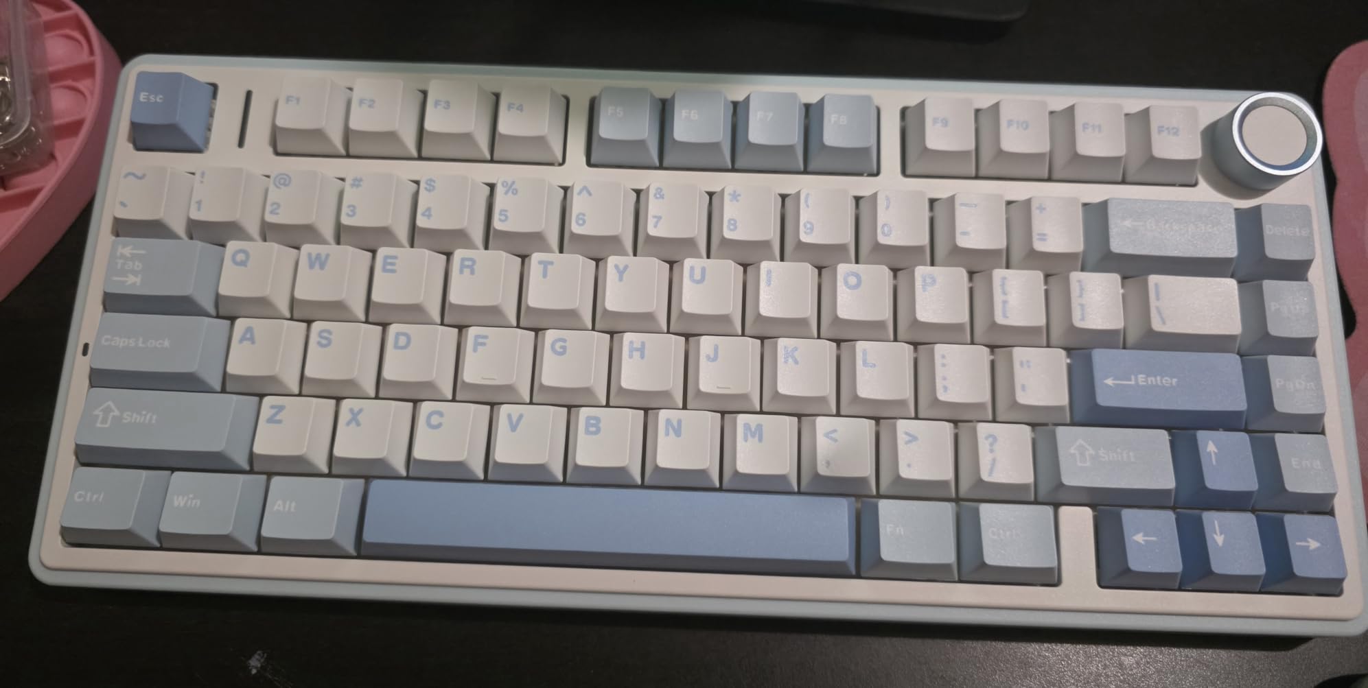 EPOMAKER x Aula F75 Gasket Mechanical Keyboard, 75% Wireless Hot Swappable Gaming Keyboard with Five-Layer Padding&Knob, BT/2.4GHz/USB-C, RGB (Green, LEOBOG Reaper Switch) customer photo 2