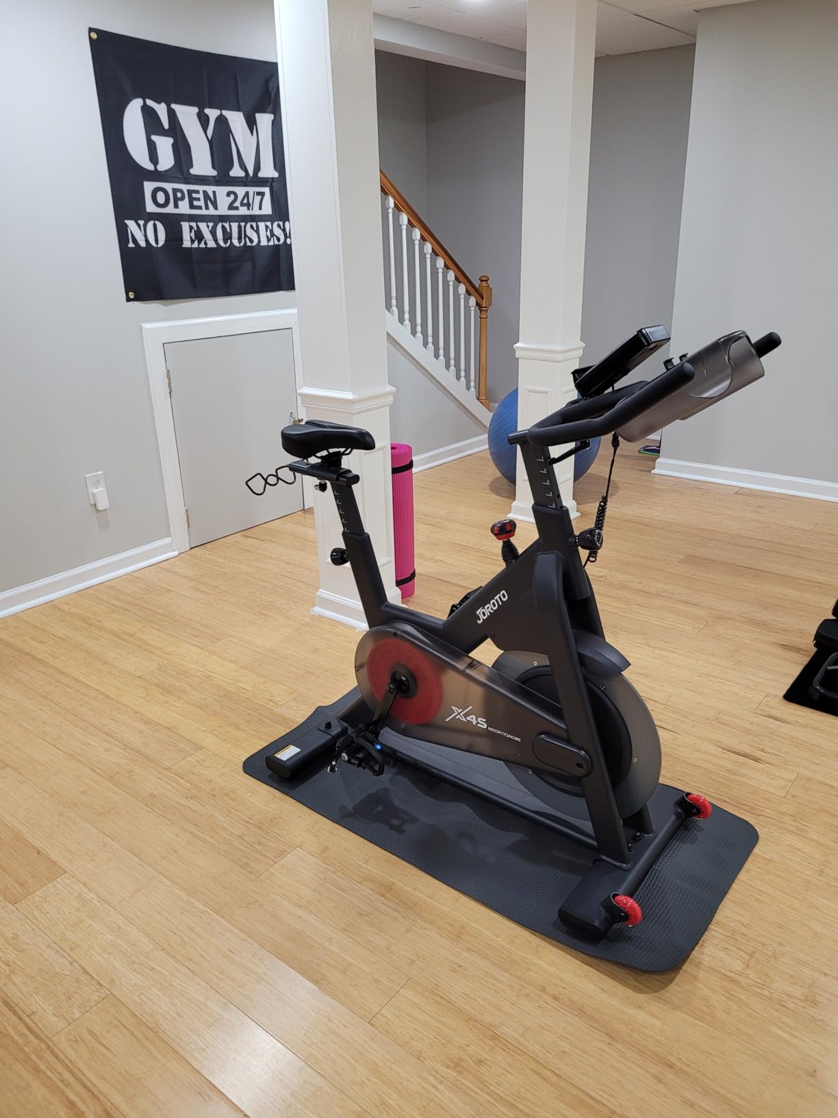 Bike Mat,Treadmill Mat for Carpet,Mats for Elliptical Machine Walking Pad | Stationary Bike Mat, Treadmill Mat for Hardwood Floors, For Exercise Bike, Exercise Equipment Indoor Cycles, Rowing Elliptical customer photo 1