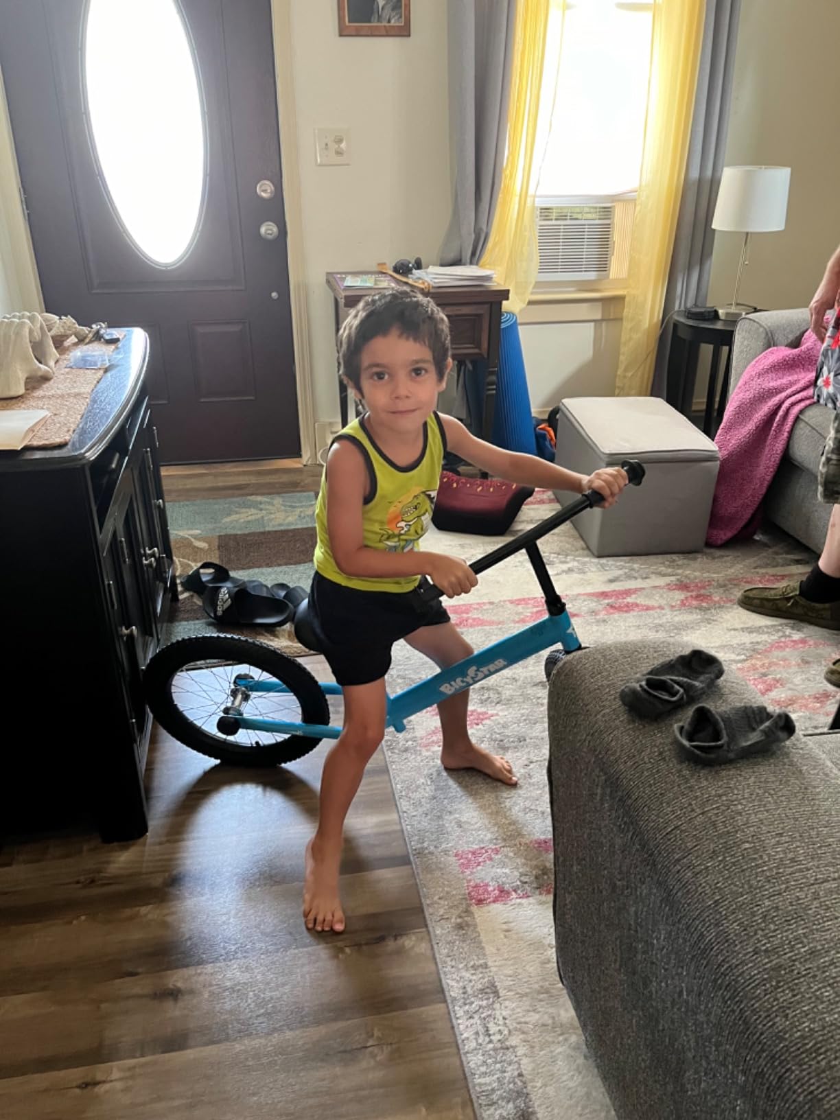 bicystar 16 Inch Balance Bike for Kids 5-8 with Air Tires | lightweight frame, smooth air tires, adjustable fit, outdoor riding, footrests, easy assembly, no pedals customer photo 1